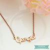 Collier Prénom Georgia En Plaqué Or Rose
