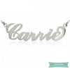 Collier Prénom Style Carrie En Argent 925 35Cm Carrie
