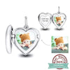 Médaillon photo Coeur sage personnalisable 35cm pendentif photo