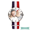 Montre photo Allez les Bleus à personnaliser pour femme 3 bandes montre quartz