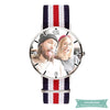 Montre photo Allez les Bleus à personnaliser pour femme 5 Bandes montre quartz