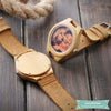 Montre photo en couleur Woody en bois pour homme montre bois