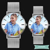 Montre photo personnalisable Lovers pour homme Argent montre quartz