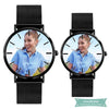 Montre photo personnalisable Lovers pour homme Noir montre quartz