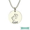 Pendentif Pied De Bébé En Argent 925 35Cm
