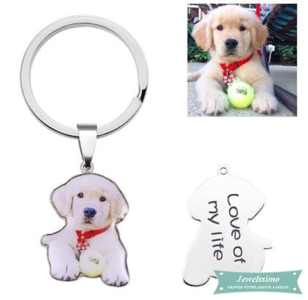 Porte clé personnalisé Mon Chien avec photo et gravure au dos pas cher –  Jewelssimo