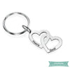 Porte clé prénom Double coeur Argent 925 porte clé